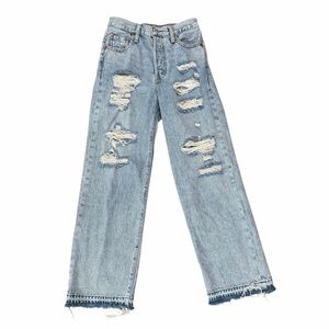 Levi's Women's Ribcage Straight Ankle Jeans | Light Wash | Size 26